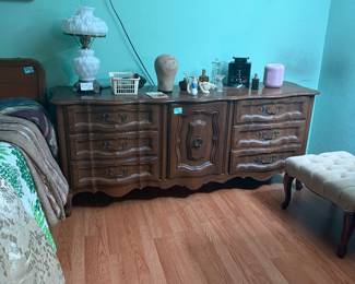 70’s 6 Drawer + Center Cabinet Dresser
