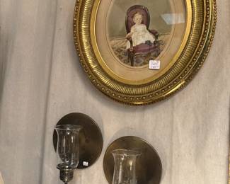 wall sconces framed art