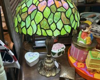 Tiffany-style stained glass lamp