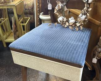 vintage sewing chair with storage