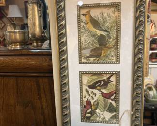 framed bird art