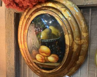 framed vintage fruit art