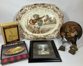 Johnson Bros Wild Turkeys Platter with Decor Accents