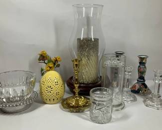 Crystal Glassware, Candle Holders and Home Accents