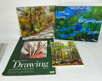 Original Landscape Paintings with Strathmore Drawing Pad