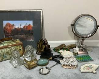 Home Dcor with Vanity Mirror Art Glass and Collectibles
