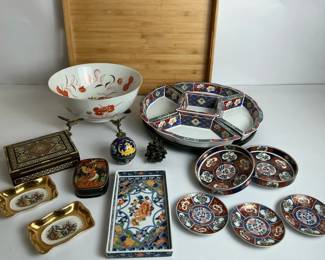 Noritake Gold Imari Serveware, Decorative Boxes and Accent Pieces
