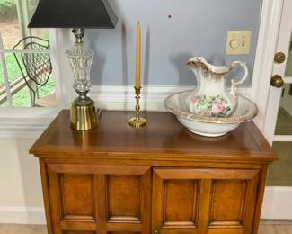 Wood Storage Cabinet with Paneled Doors