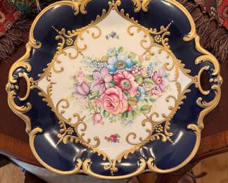 T. Limoges 22K gold trimmed square tray - 1960’s