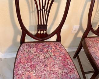 Hepplewhite style shield back chairs- 2