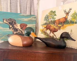 carved ducks , and outdoorsman pictures