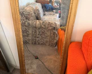 antique gold framed mirror 