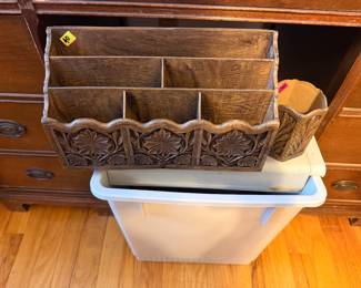 wood organizer set 