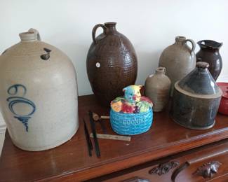 Pottery Jugs (Catawba Valley, Pennsylvania Blue Decorated, Randolph County)