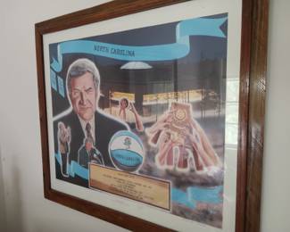 Dean Smith UNC Print