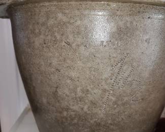 JD Craven Signed Milk Crock