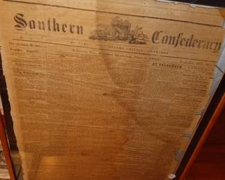 Civil War Era Newspaper Framed