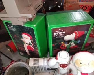 Hallmark Stocking Hangers Santa Claus Snoopy
