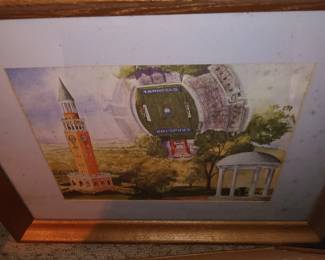 UNC Kenan Stadium, Bell Tower, Old Well Framed Print