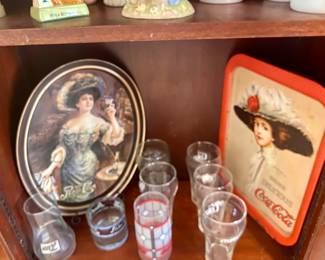 Vintage Coca-Cola Trays & Glassware
