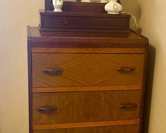 Art Deco Waterfall Highboy Dresser... Mirror Sold Seperately