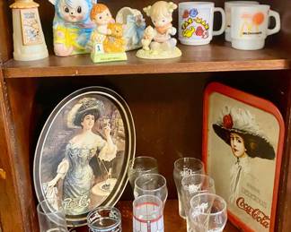 Vintage Cow Creamer, Pac-Man Milk Glass Mug, Coca-Cola Collectibles