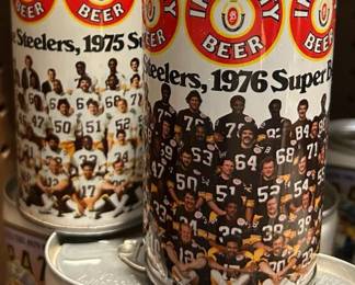 Vintage STEELERS BEER CANS SUPERBOWL CHAMPIONS
