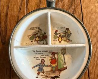 Antique warming children's plate