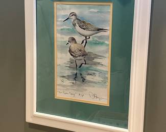 Sand pipers signed art