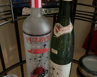 Vintage wine bottles