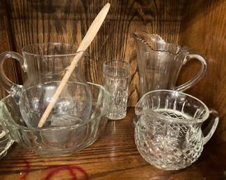 Assorted glassware