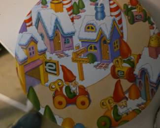 Gnome holiday tin