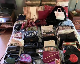 Variety of handbags