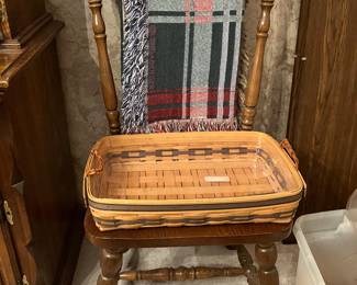 Longaberger basket and throw