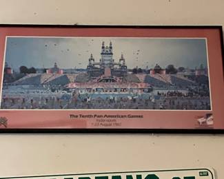 Ten pan American games framed art