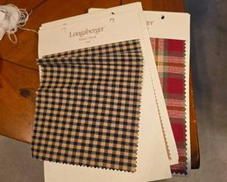 Longaberger fabric samples