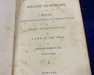 Antique Shakespeare book