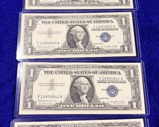 Consecutive serial number silver certificates