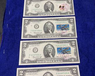 Big collection of first day issue 1976 bicentennial two dollar bills