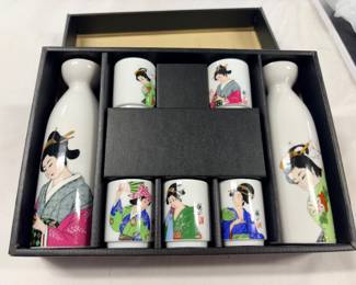 Vintage sake set