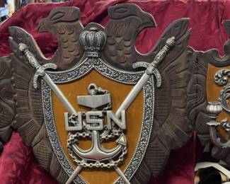 US Navy Memorial wooden shield