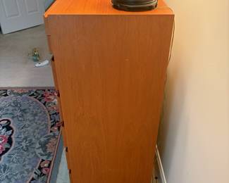 C5 - $425. 10 Drawer Teak Highboy Dresser. All drawers slide as they should - very good condition overall!