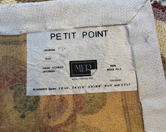 C24 - $200. Set of 3 Hooked Rugs from Petit Point (MER). 100% wool. Largest measures 66" x 43". 2 Smaller measures 47" x 30".