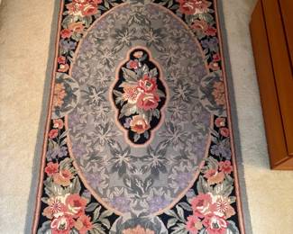 C6 - $60. Petit Point Hooked Rug Collection. 100% Wool Pile. Measures 3.5" x 5.5".