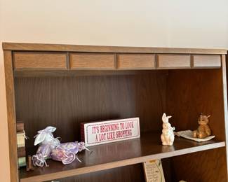 C52 - $50. 2 MDF Bookshelves. Veneer chip on the base of each one. Measures 30" x 14" x 72" tall.