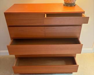 C5 - $425. 10 Drawer Teak Highboy Dresser. All drawers slide as they should - very good condition overall!