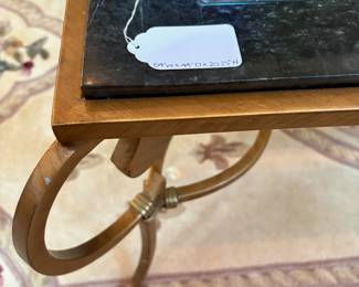 C69 - $75. Large Metal & Glass Coffee Table. Double Layered. Measures 54" x 44" x 20.25" tall.