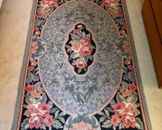 C6 - $60. Petit Point Hooked Rug Collection. 100% Wool Pile. Measures 3.5" x 5.5".