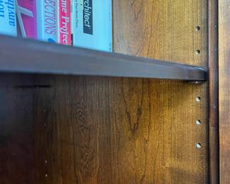 C32 - $350. Pennsylvania House Modular Library Wall System. Solid Wood. Moves in 4 sections - each section is 1 tall piece and top & bottom do not split. Each measures 36" wide x 19" deep x 78.25" tall.