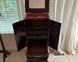 C94 - $95. Thomas Pacconi Classics Jewelry Chest. Measures 15.5" x 12" x 40" tall.